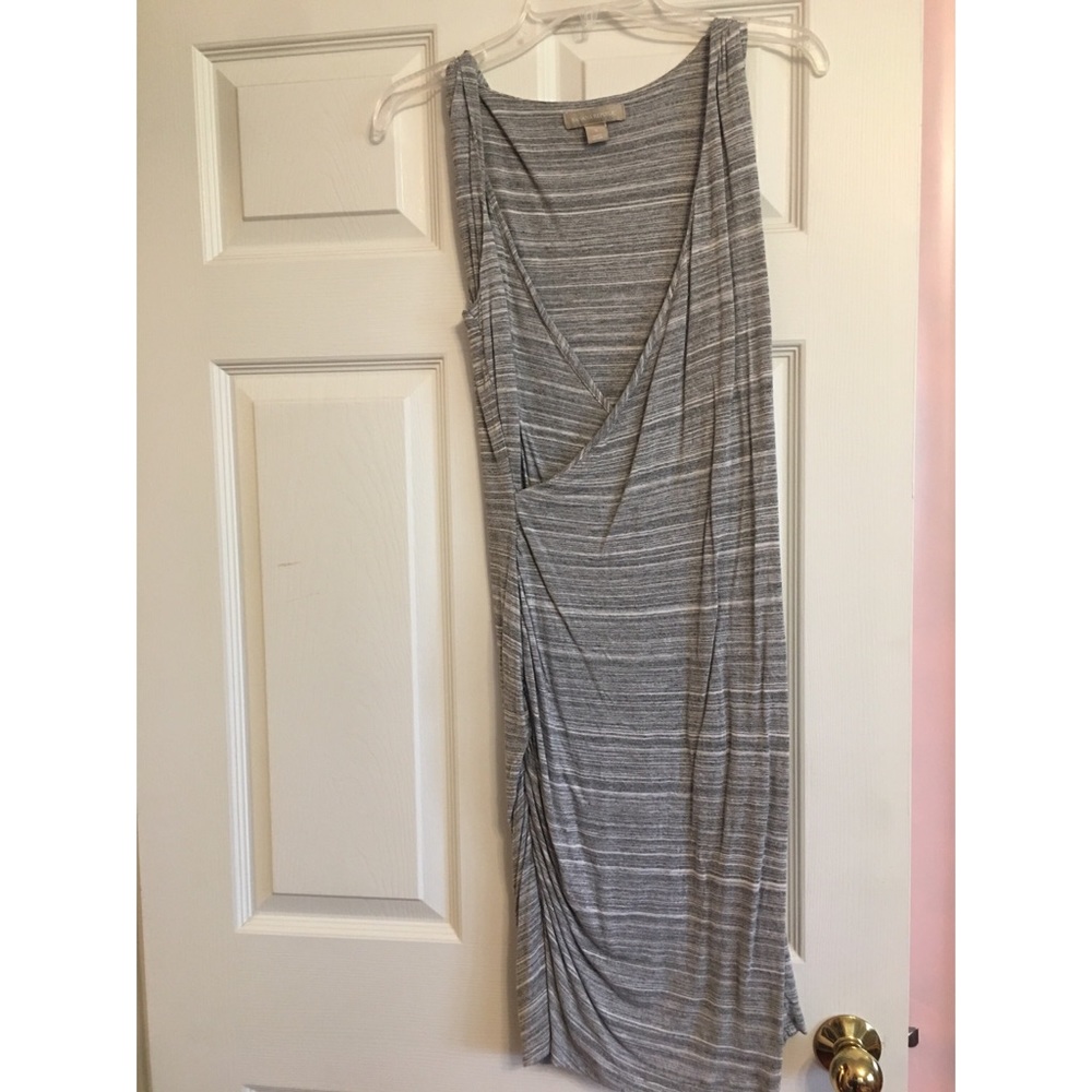 Sleeveless Faux Wrap Dress